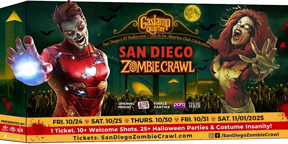 2025 San Diego Zombie Crawl Halloween Parties