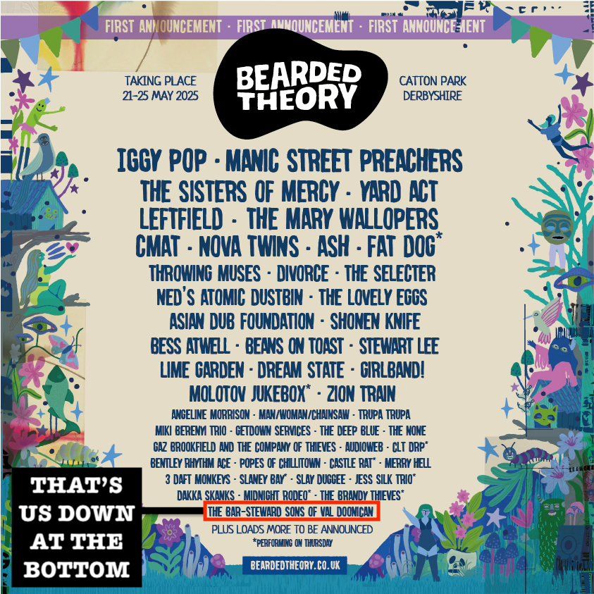 Doonicans @ Bearded Theory Festival (Main Stage Sunday at noon)