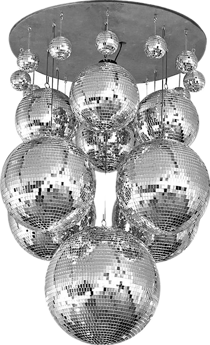 Disco Ball Chandelier Concert