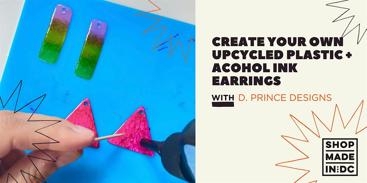 Create Your Own Upcycled Plastic + Acohol Ink Earrings