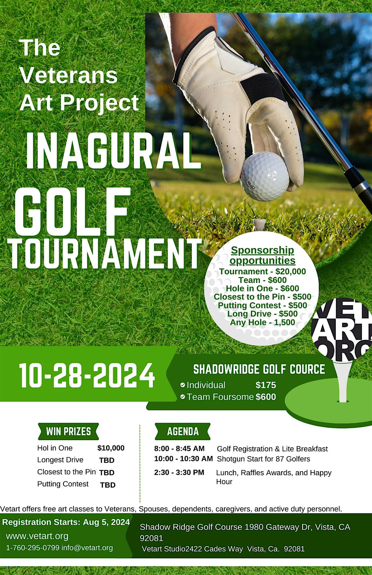 The Veterans Art Project Inaugural Golf Tournament