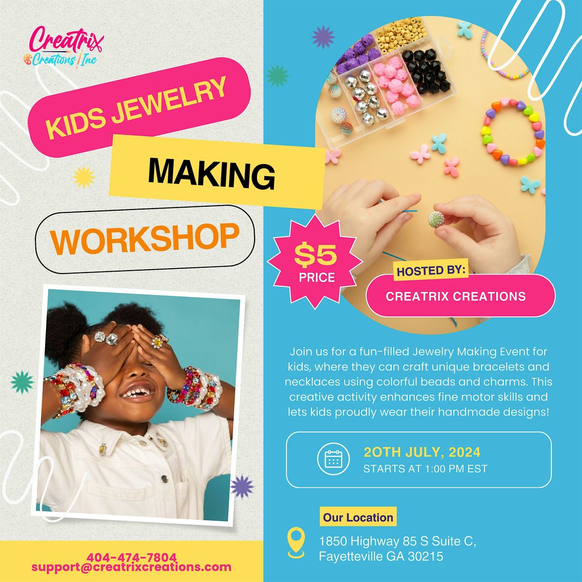 Kids Jewelry Making Workshop Agenda