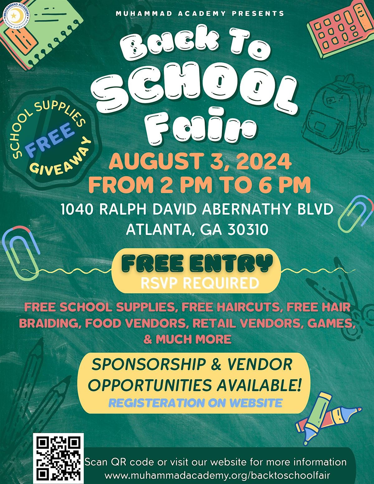 Vendors Needed: Annual Back to School Fair