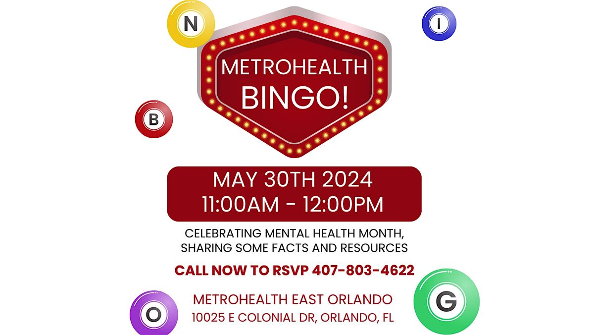 Free Senior  65+ BINGO! at Metro Health of East Orlando