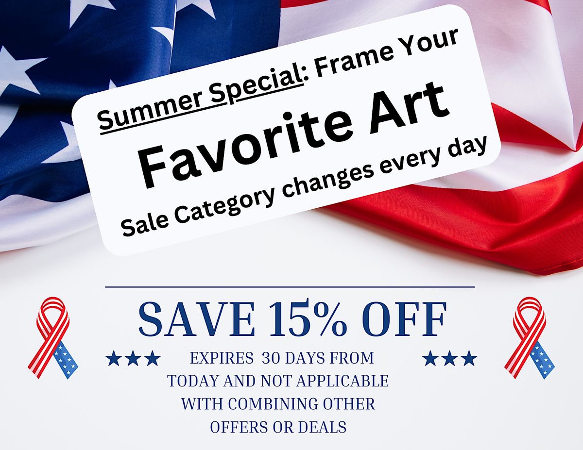 Frames USA Summer News and Money Saving Tips, Frames USA & Art Gallery