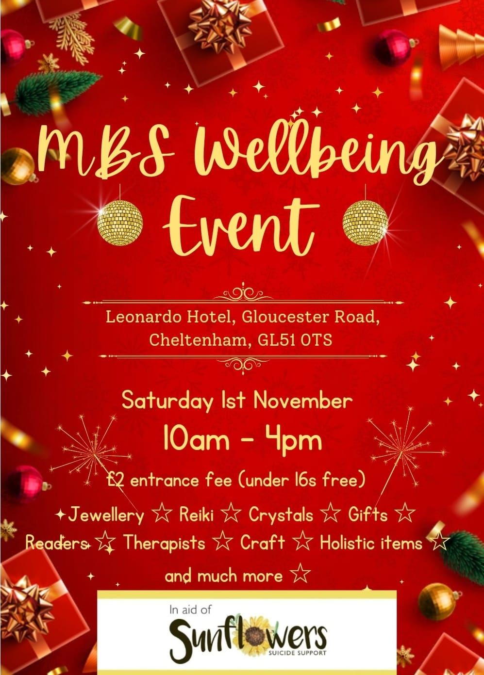 MBS Wellbeing Event (Leonardo Hotel, Cheltenham)