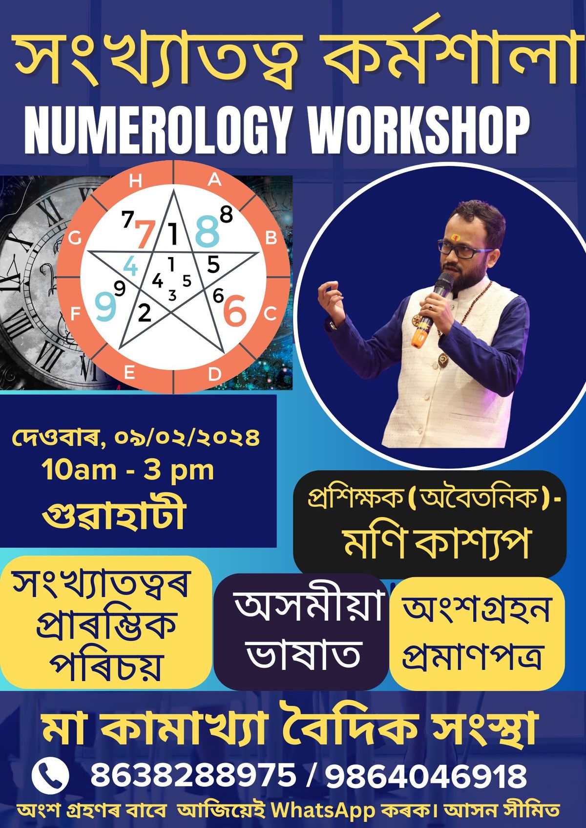 NUMEROLOGY WORKSHOP - Guwahati, Sunday 9th Feb,2024, 