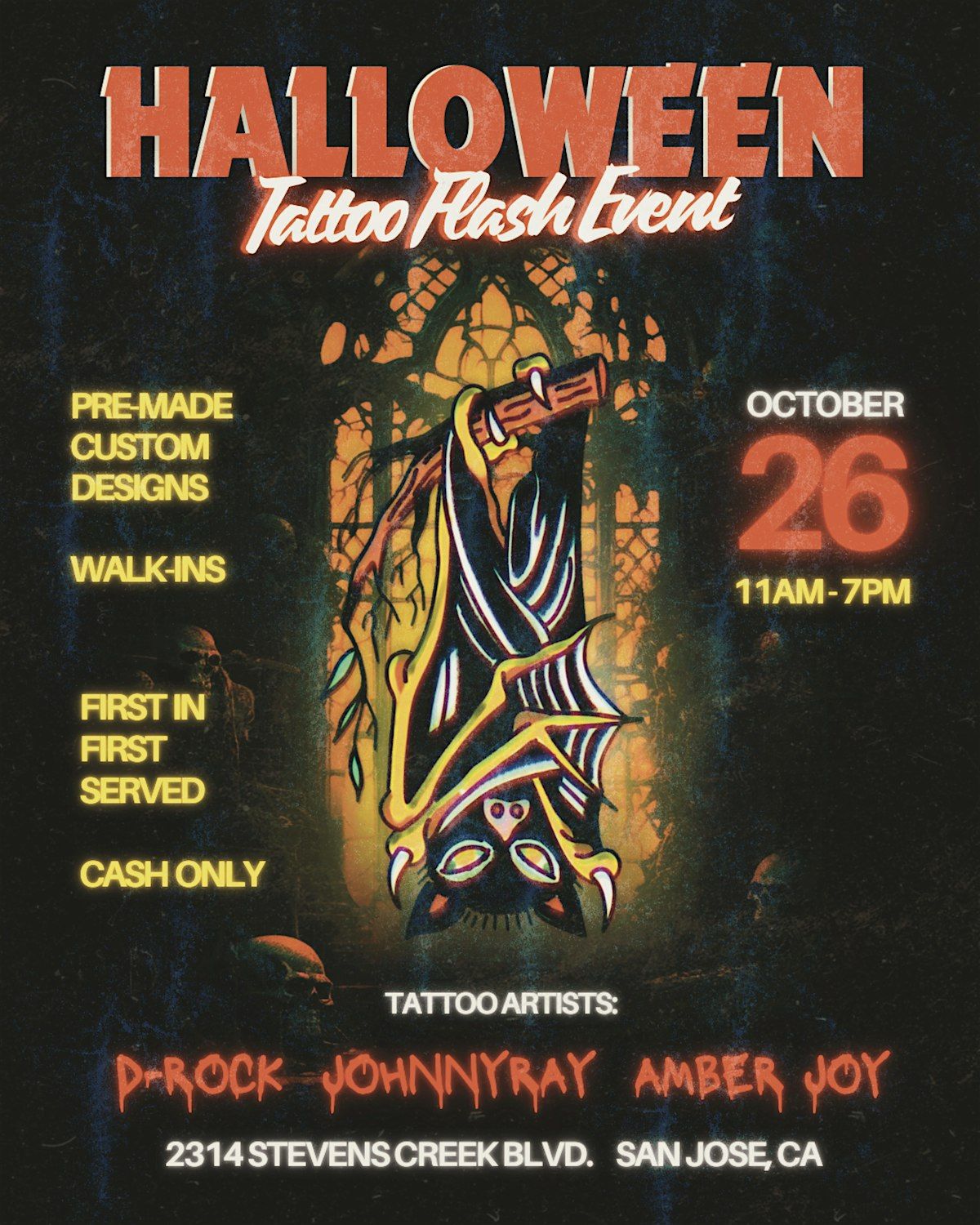 HALLOWEEN TATTOO FLASH DAY EVENT - Oct 26, 2024