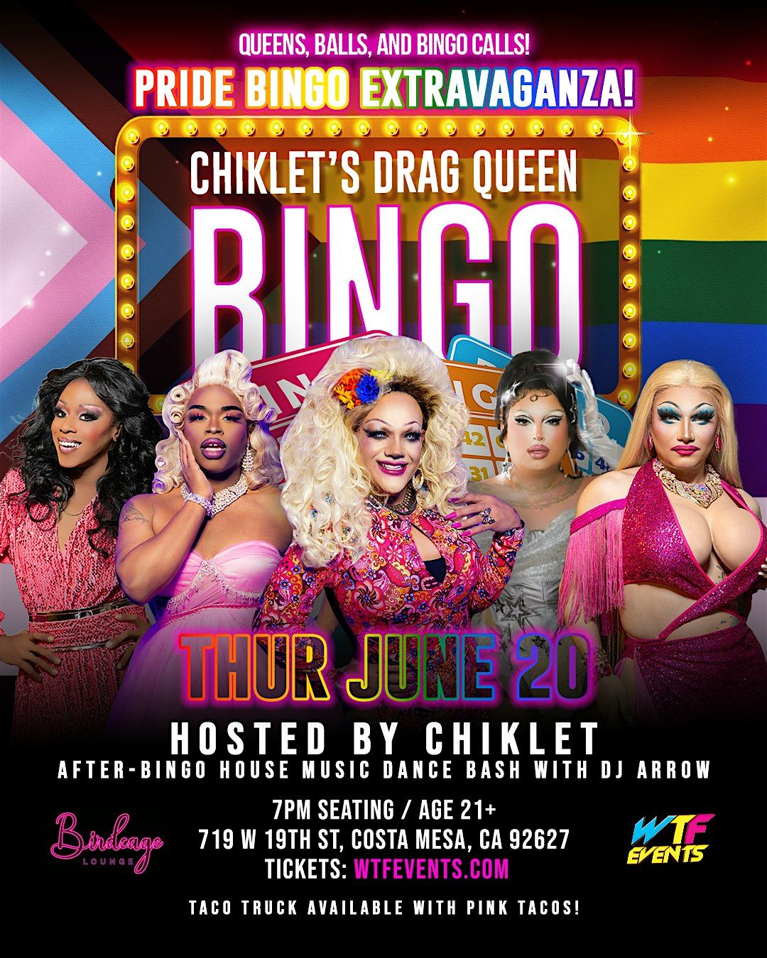 Chiklet's Fabulous PRIDE Drag Bingo Extravaganza!