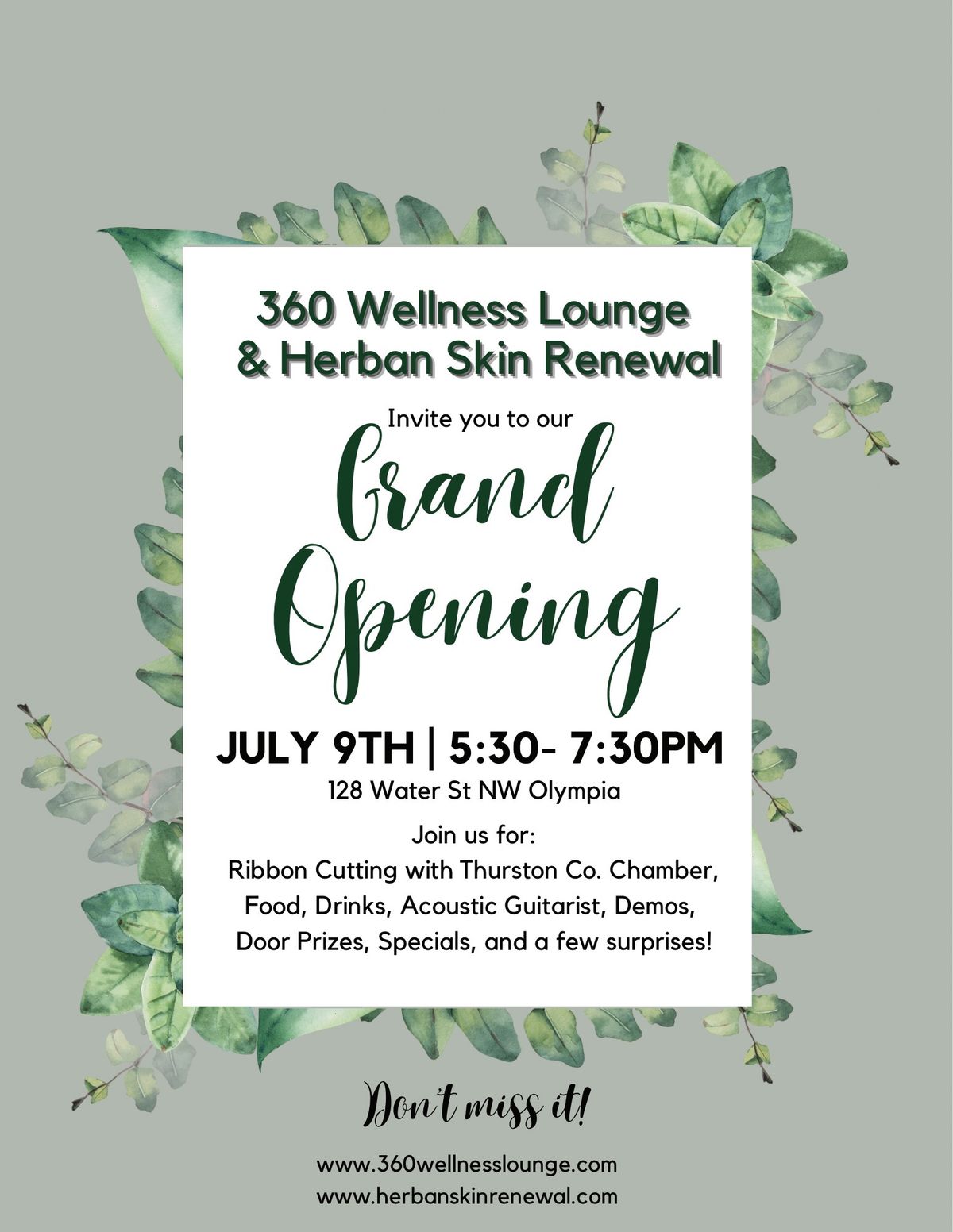 360 Wellness Lounge Grand Opening!