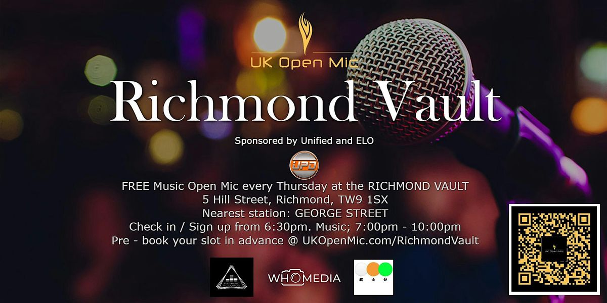 UK Open Mic @ Richmond Vault \/ RICHMOND \/ NORTH SHEEN \/ TWICKENHAM