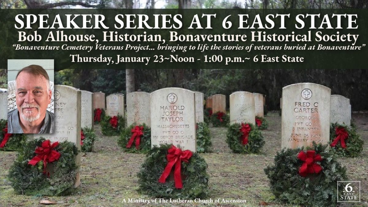 Speaker Series at 6 East State with Bob Alhouse