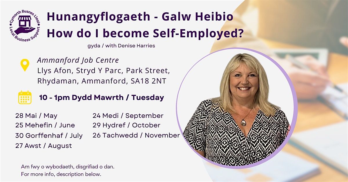 Hunangyflogaeth \/ How do I become Self-employed? Drop-in - Ammanford