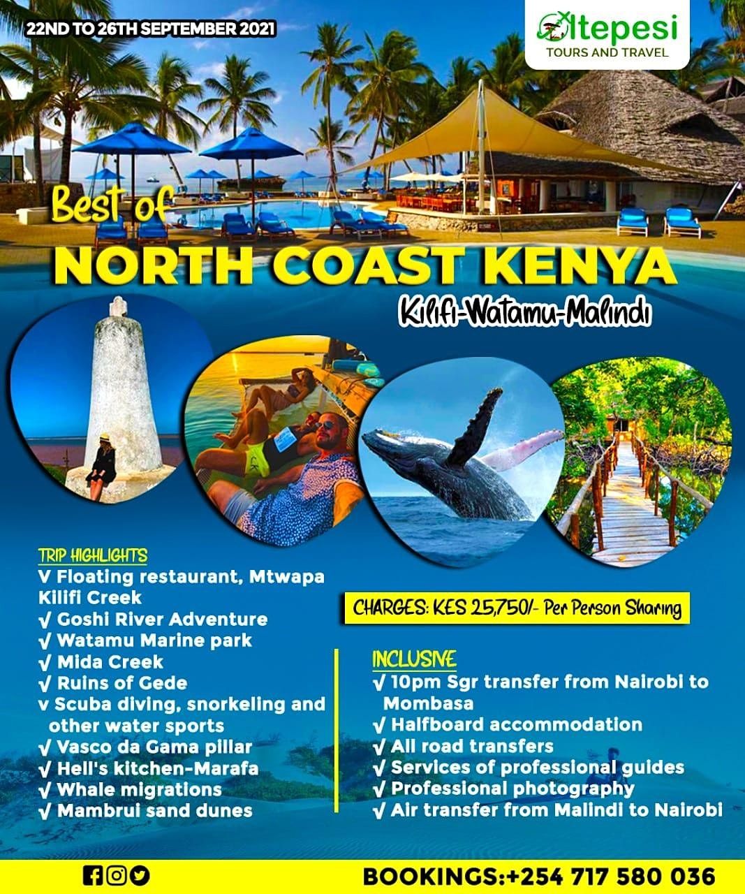 BEST OF NORTH COAST:KILIFI-WATAMU-MALINDI 4 DAYS 3 NIGHTS