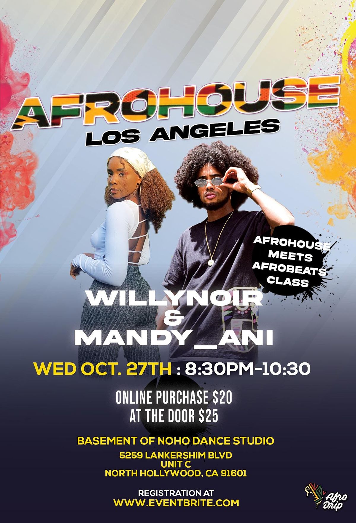 Afrohouse Meets Afrobeat Dance Class, Basement of NoHo, Los Angeles, 27