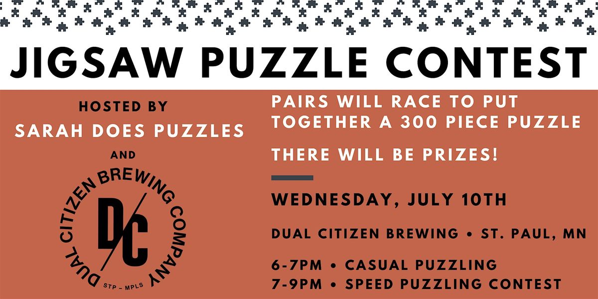 Jigsaw Puzzle Contest at Dual Citizen Brewing with Sarah Does Puzzles -July