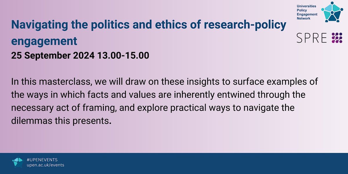 Masterclass: Navigating politics and ethics of research-policy engagement