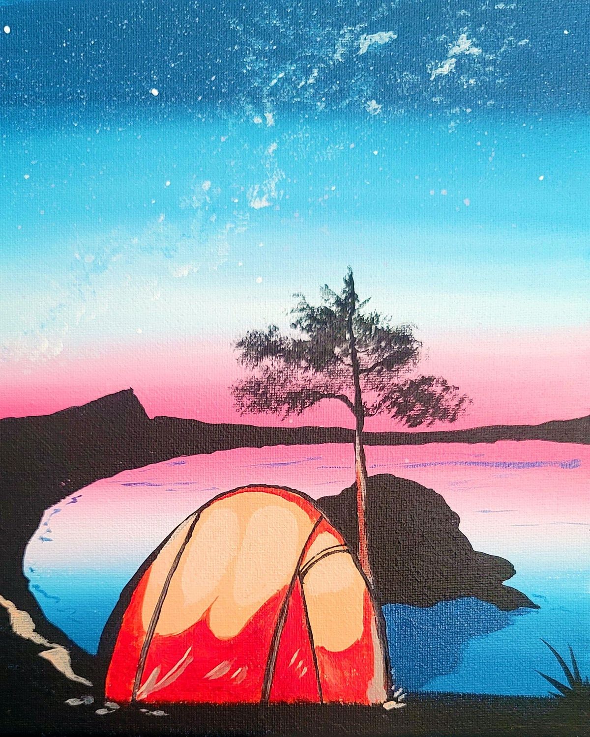 "CRATER LAKE CAMPING" - ADULT PAINT CLASS