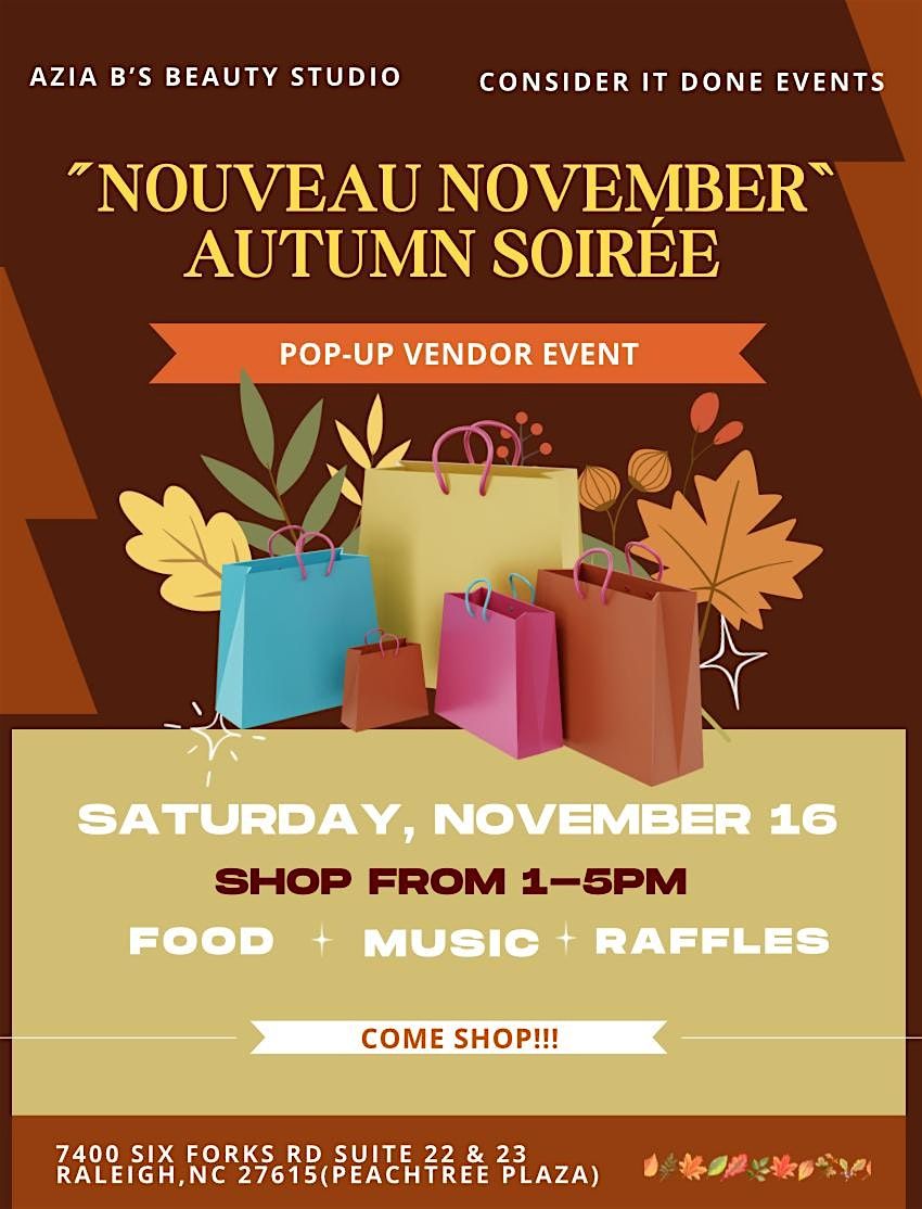 Nouveau November Community Unity Vendor Popup Event