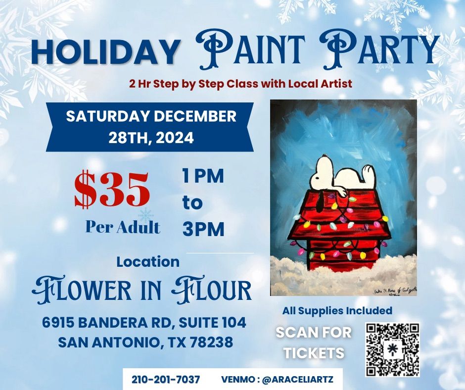 \ud83c\udfa8 Paint Party - Snoopy Holiday