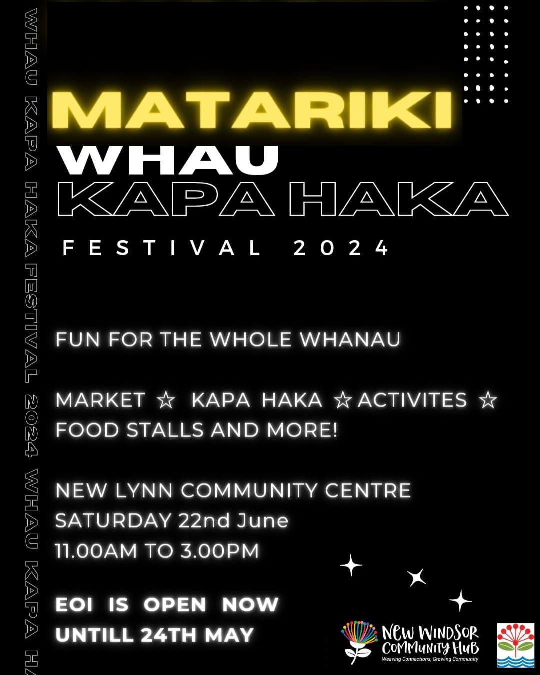 Matariki Whau Kapa Haka Festival & Market! 