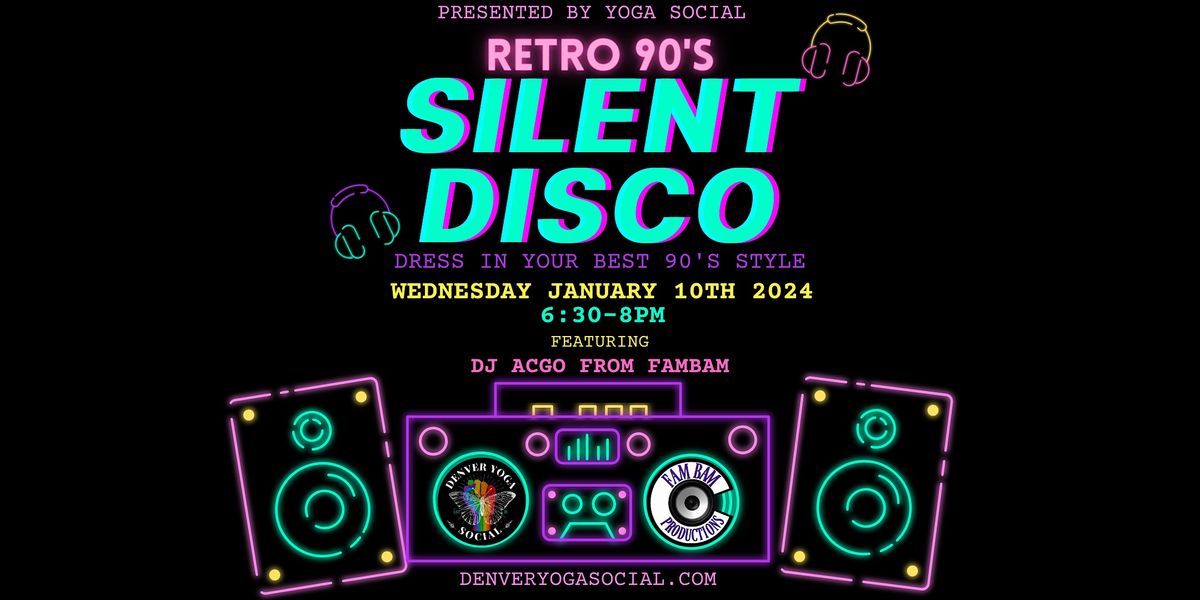 90's edition Glow Flow Silent Disco Yoga with Yoga Social