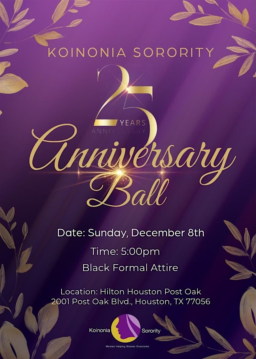 Koinonia Sorority 25th Anniversary Ball