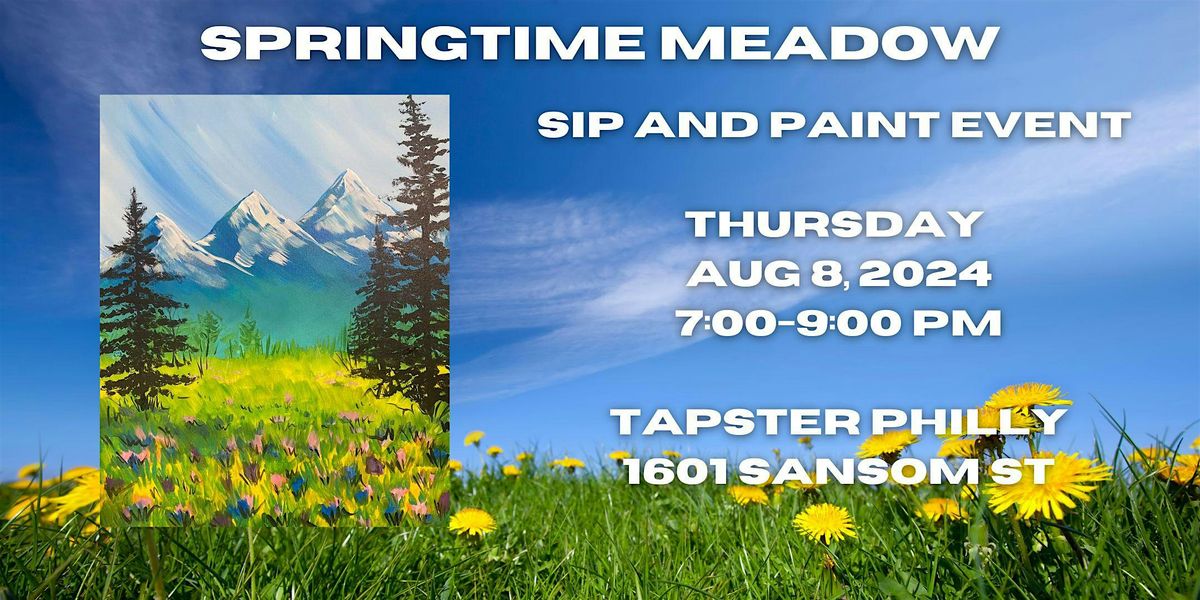 Stir Up the Paint - Sip N Paint Event "Springtime Mountain"