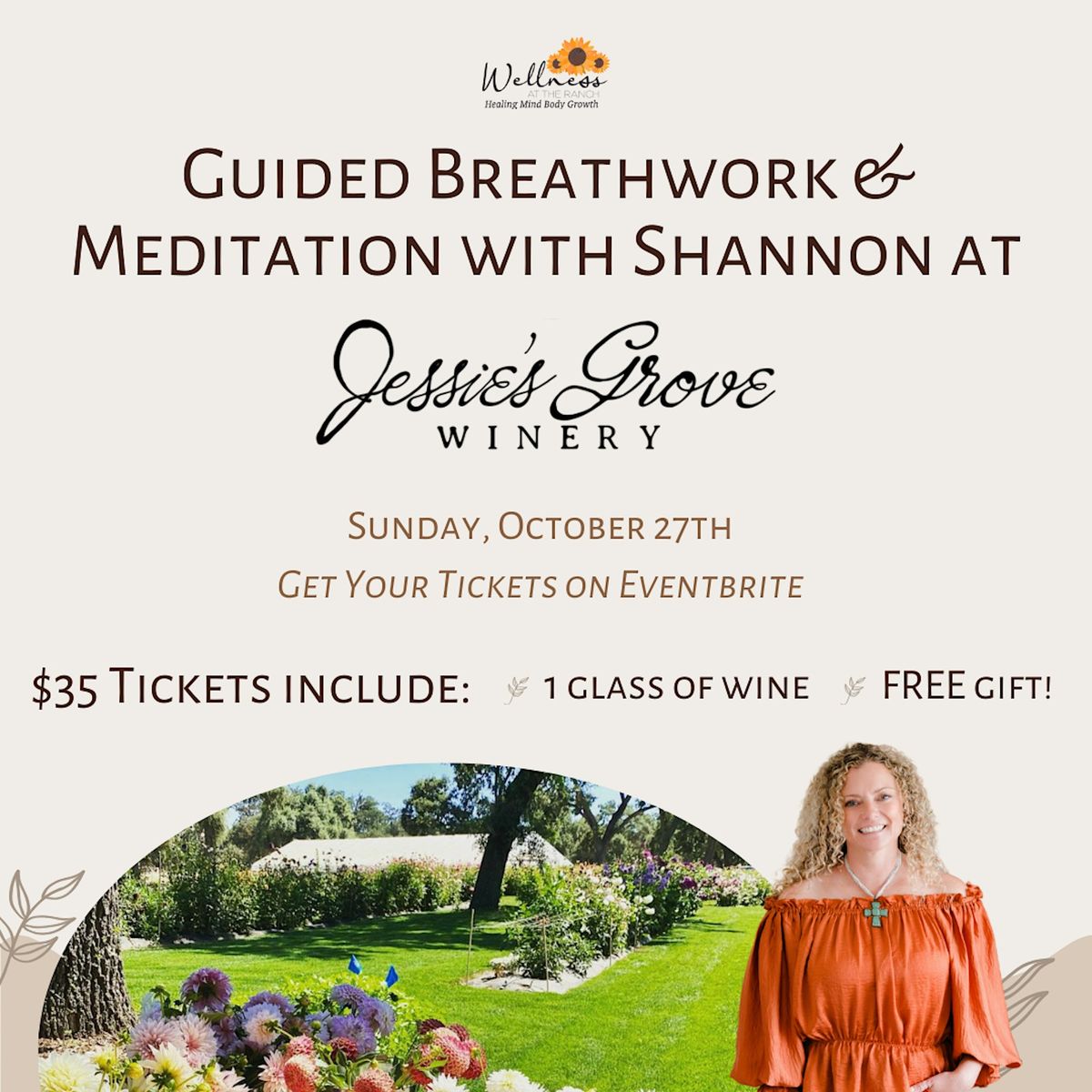 Guided Breathwork & Meditation at Jessie's Grove Winery