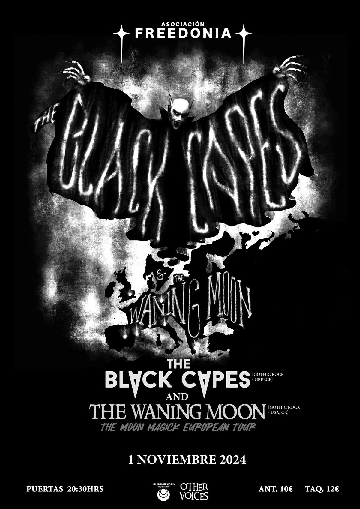 THE BLACK CAPES & THE WANING MOON por primera vez en Barcelona