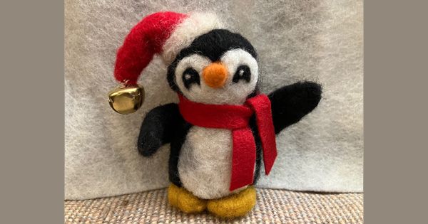 Needle Felted Holiday Penguin Workshop