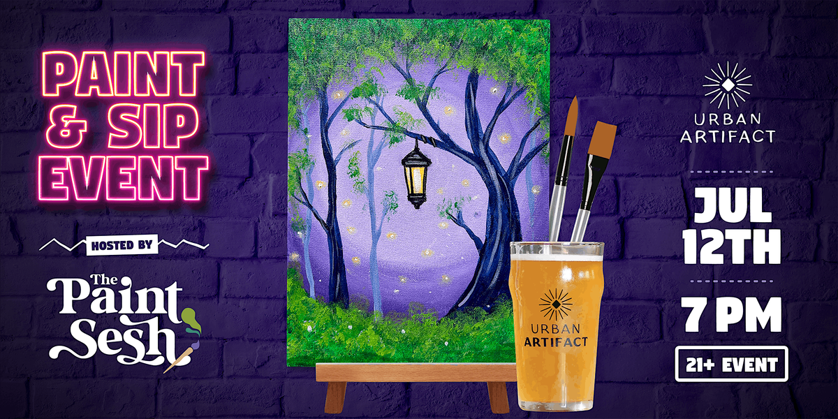 Paint & Sip Painting Event in Cincinnati, OH \u2013 \u201cEnchanted Forest\u201d at Urban