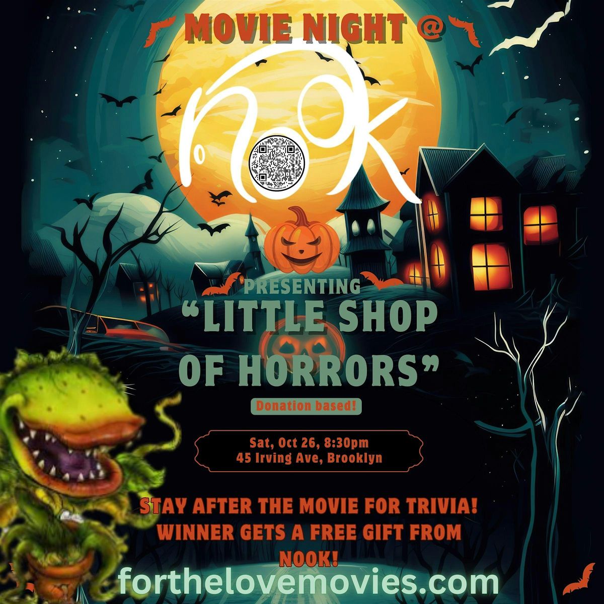 FortheLoveMovies Presents: Movie Night at Nook!