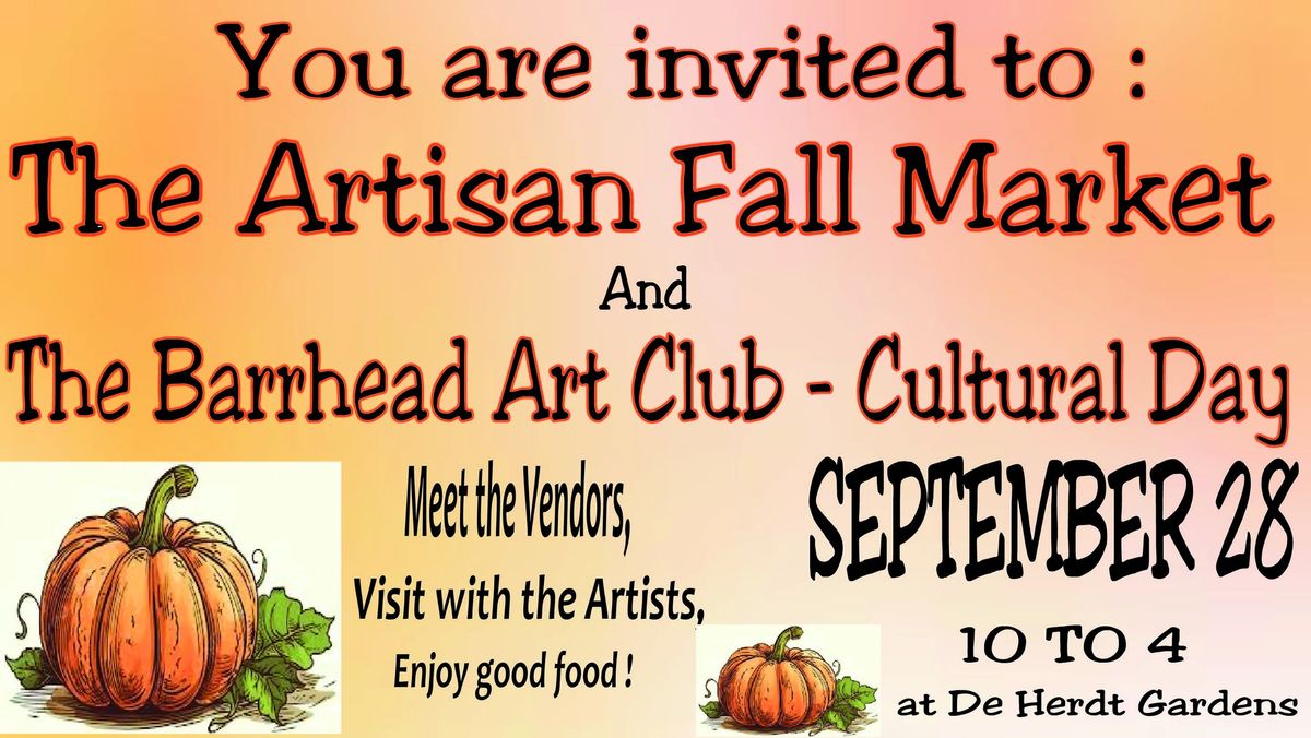 The Artisan Fall Market & Barrhead Art Club Cultural Day