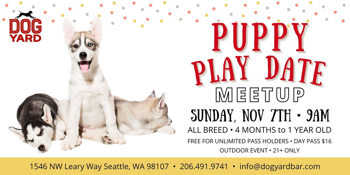 All Breed Puppy Play Date Meetup at the Dog Yard in Ballard - November 7th