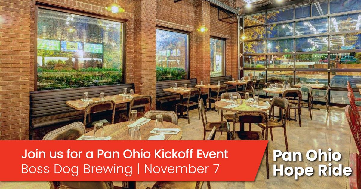 Pan Ohio Hope Ride Kickoff Celebration at Boss Dog Brewing, Nov 7