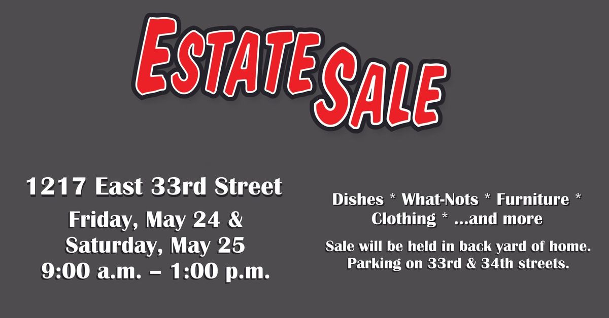 Estate Sale This Weekend