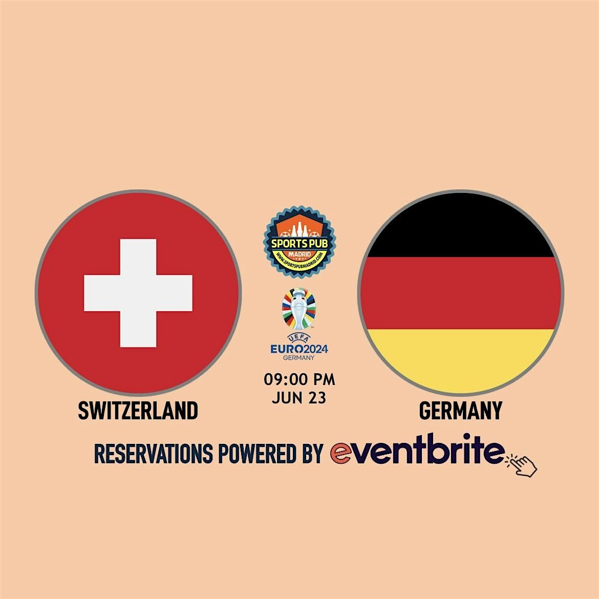 Switzerland v Germany | EURO 2024 - Sports Pub Madrid | La Latina