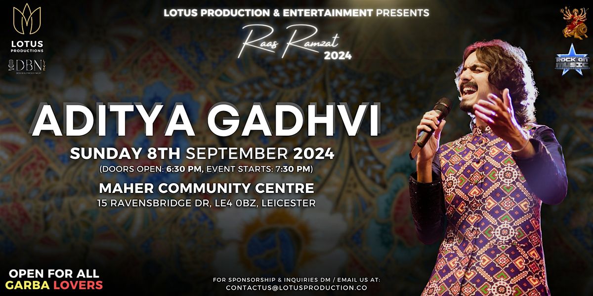 Celebrating Navratri with Aditya Gadhvi Raas Ramzat 2024 Leicester