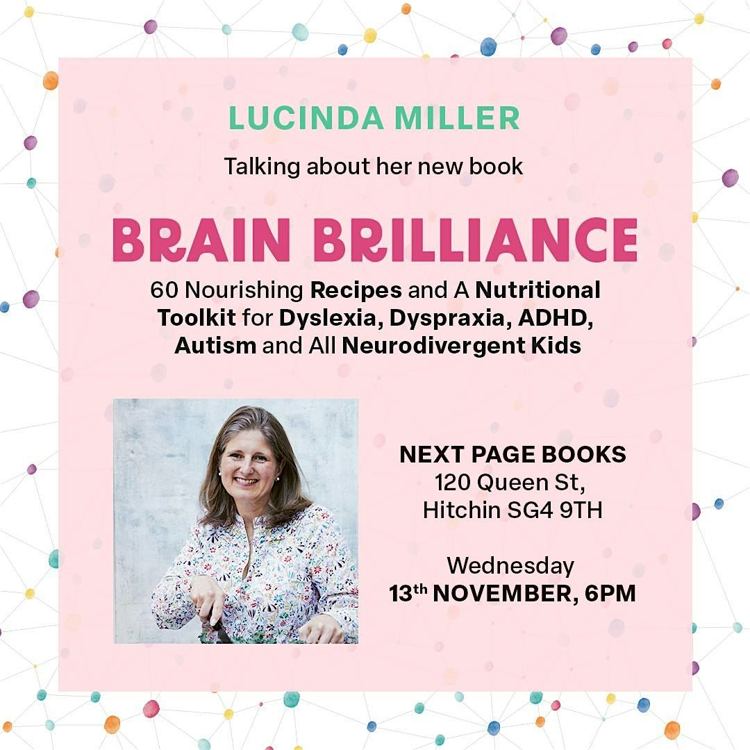 Brain Brilliance: a nutritional toolkit for neurodiversity! Author event with Lucinda Miller