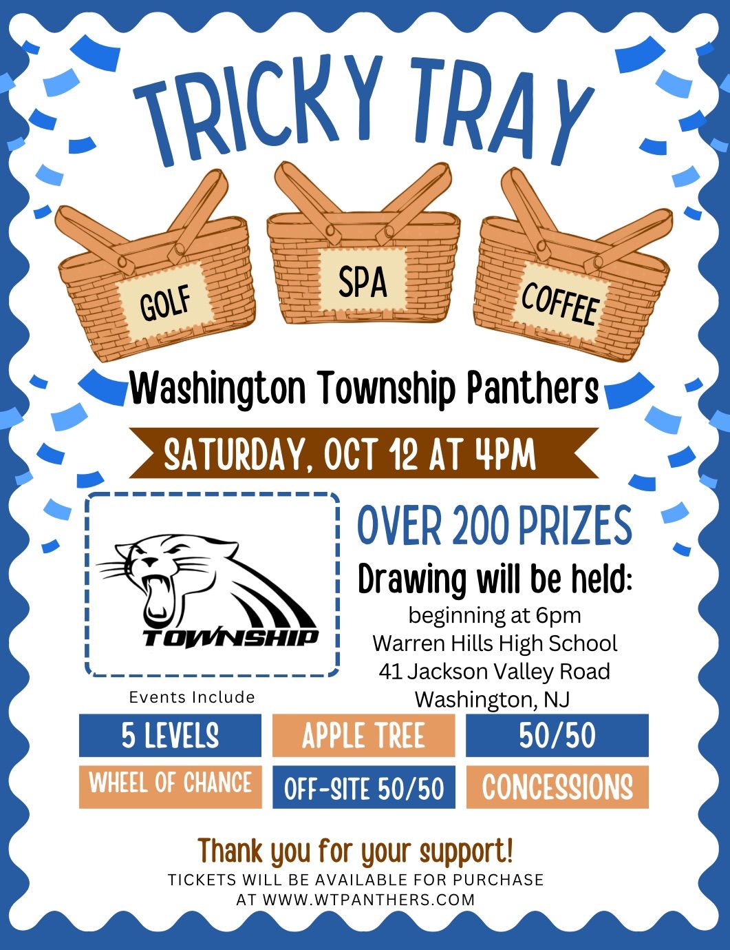 Washington Township Panthers Tricky Tray