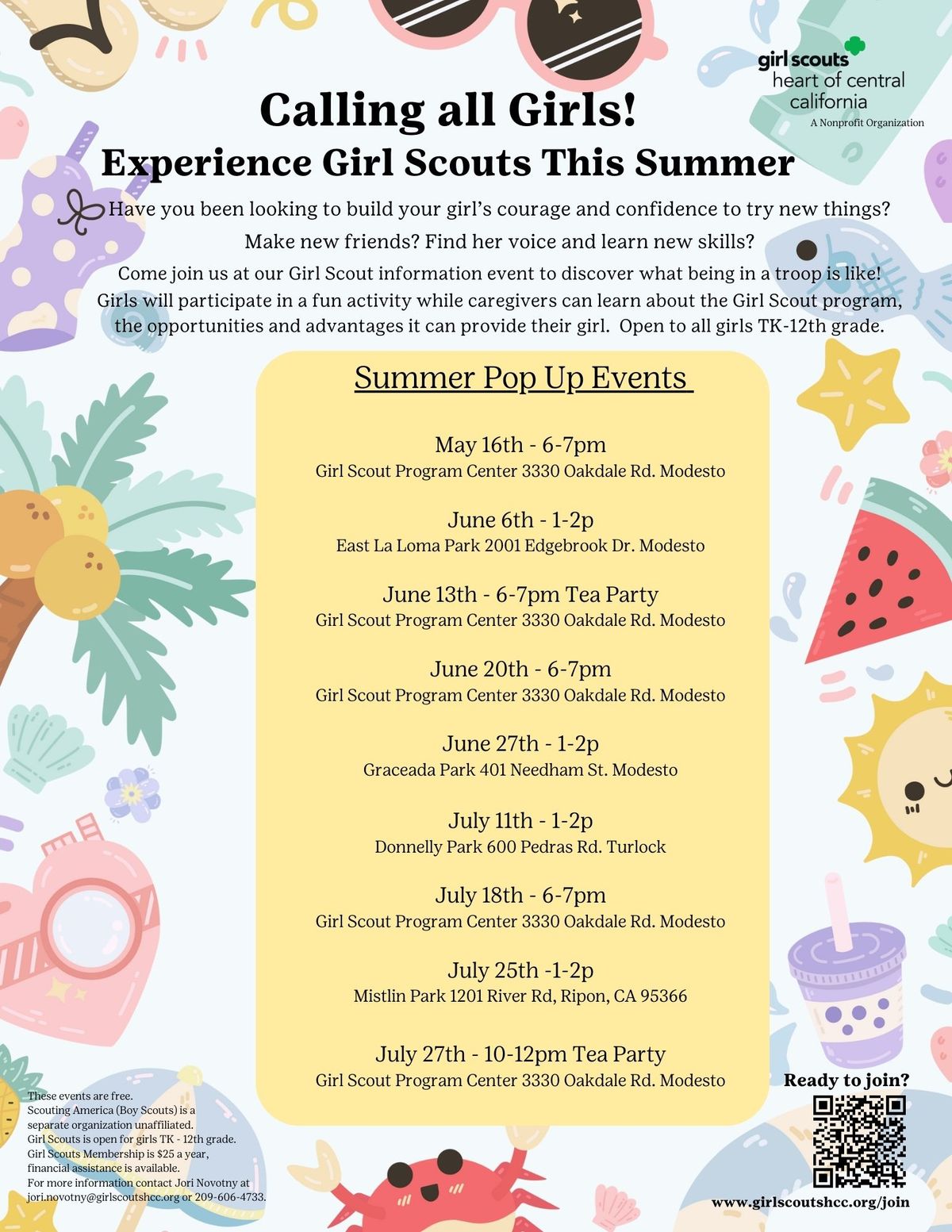 Girl Scouts at the Park - Mistlin Park Ripon