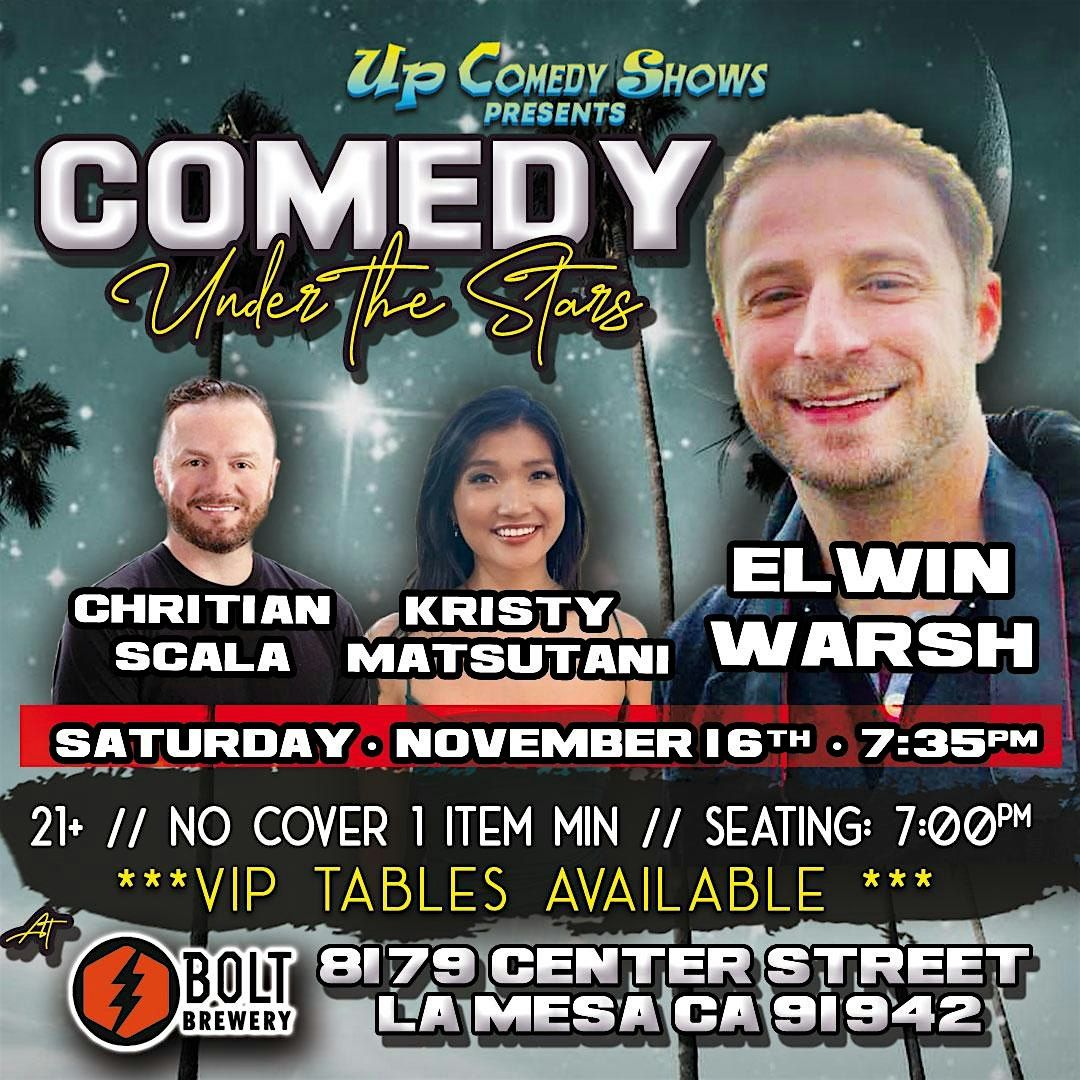 Saturday Night Comedy Under the Stars at Bolt Brewery, 11\/16, 7:35pm