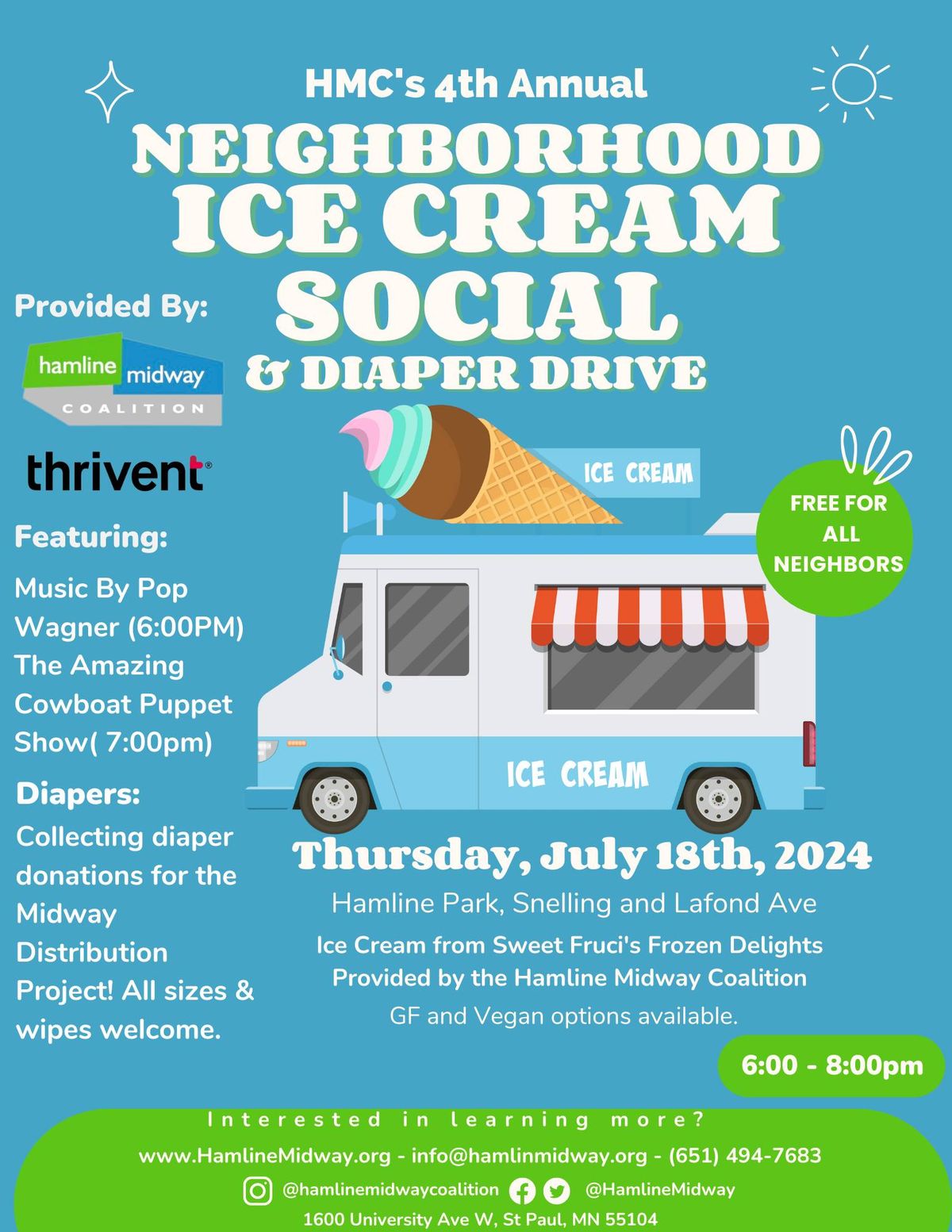 Neighborhood Ice Cream Social & Diaper Drive