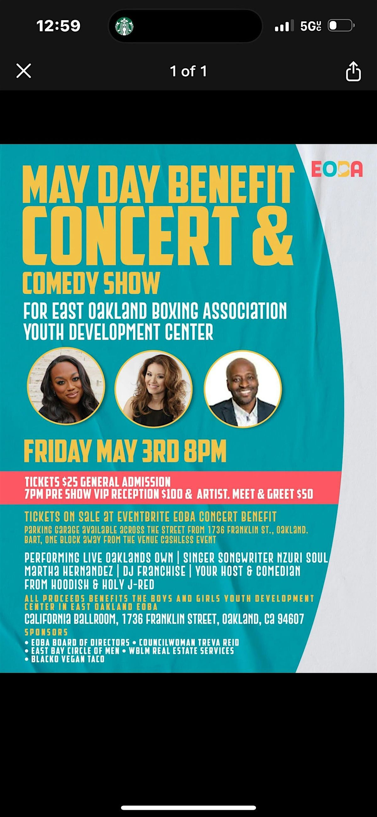 May Day Benefit Concert & Comedy Show