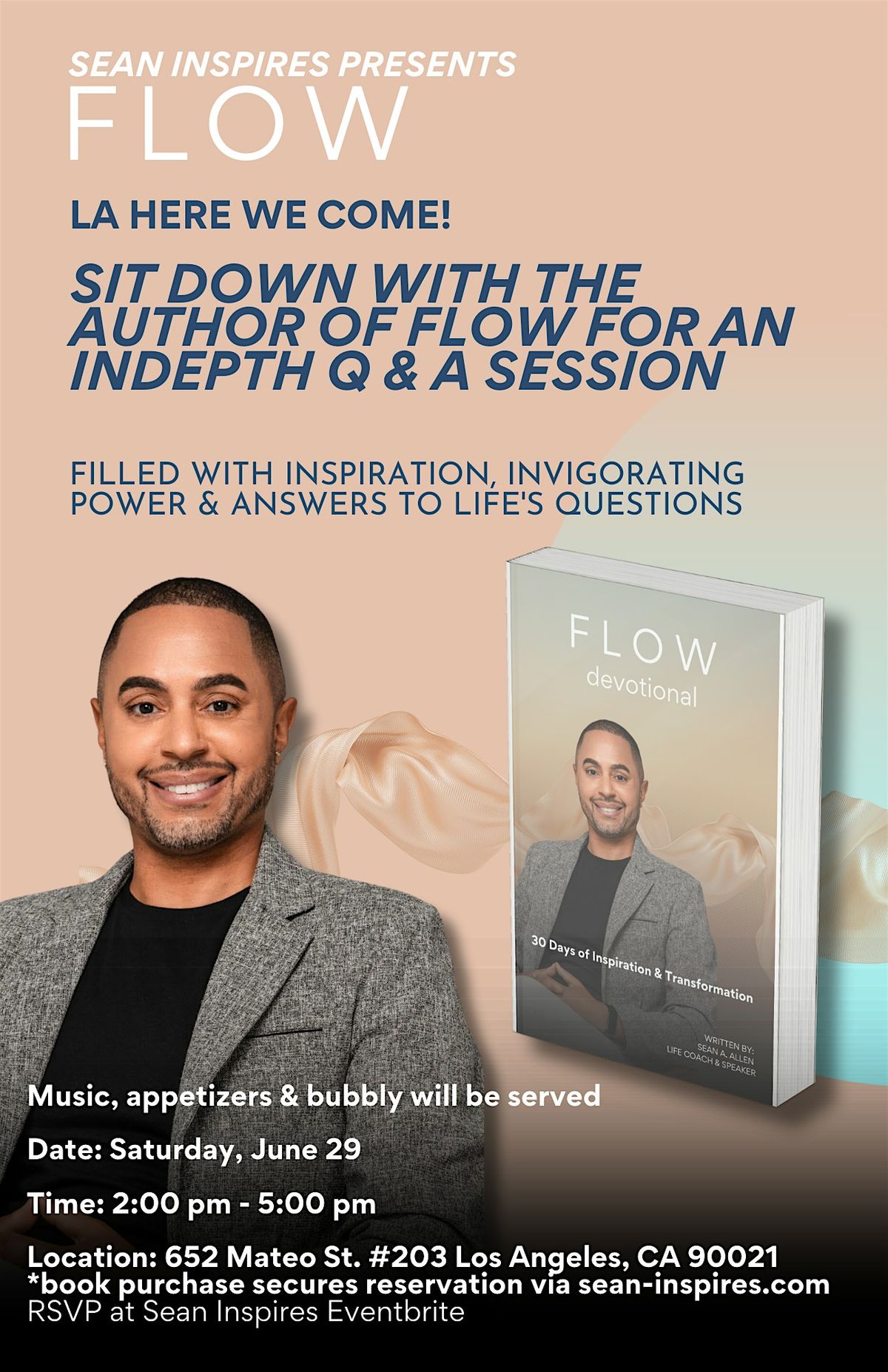 Sean Inspires Presents: FLOW devotional LA Book Signing Event