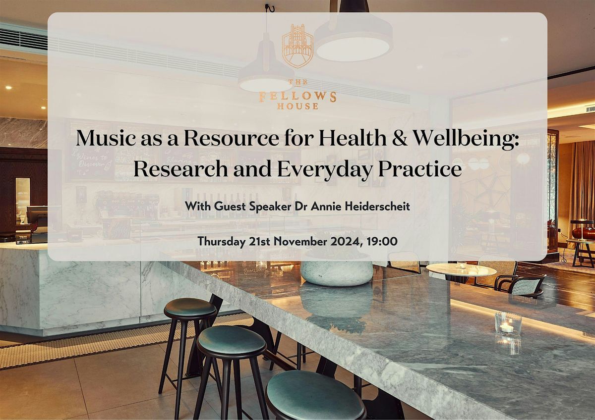 Music as a Resource for Health & Wellbeing - Dr Annie Heiderscheit