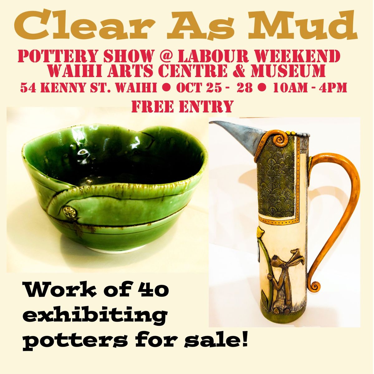 Clear As Mud Pottery Exhibition