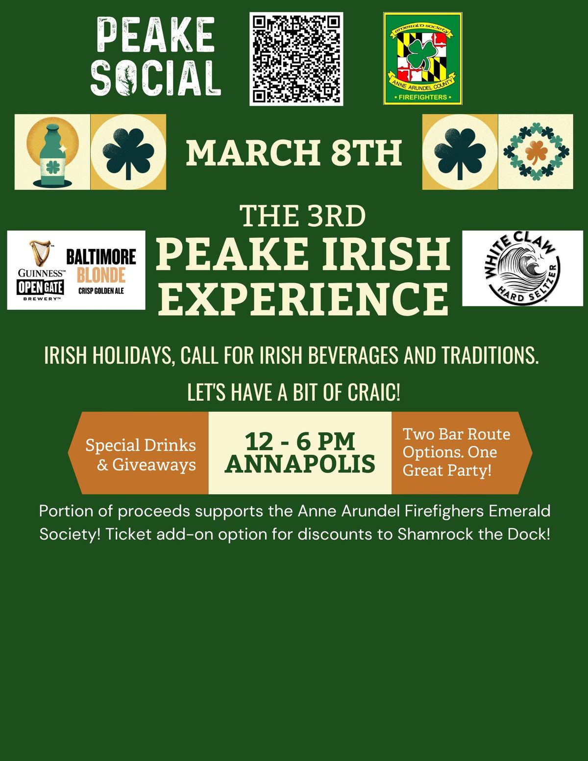 3rd Annual Peake Irish Experience in Annapolis!