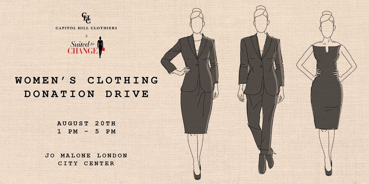 Women's Professional Clothing Drive + Fundraiser for Suited for Change
